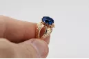 Sapphire Original Vintage 14K Rose Gold Ring Vintage vrc135r